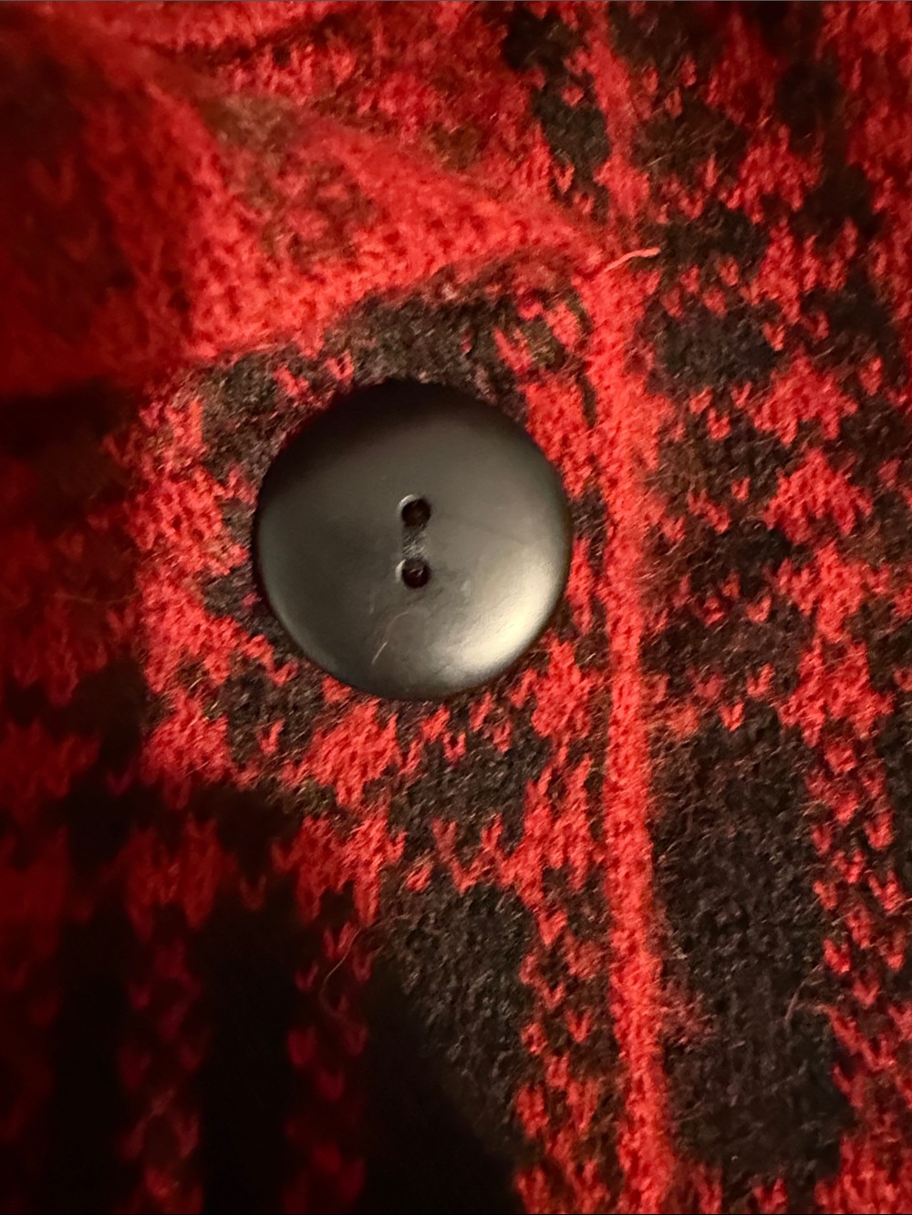 Christian Siriano Red and Black Knit Sweater Jacket L - Picture 4 of 9